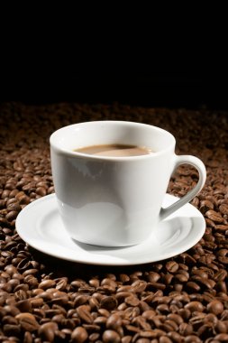 fincan kahve, kahve tahıl üzerinde mal ile