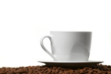 fincan kahve, kahve tahıl üzerinde mal ile