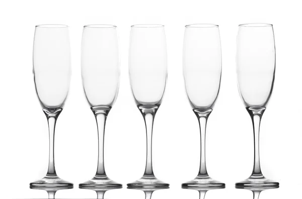 Leeg champagneglas — Stockfoto
