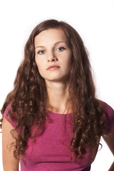 Retrato da mulher em estúdio — Fotografia de Stock