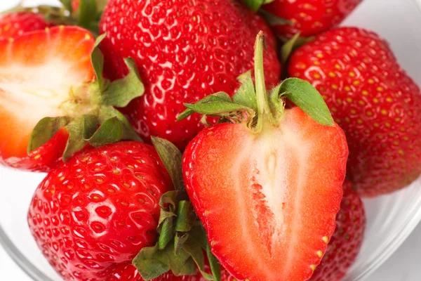 Färska och välsmakande jordgubbar — Stockfoto