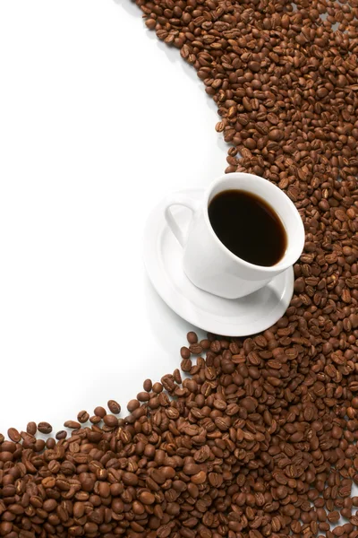 杯子与咖啡，咖啡粮食成本计算 — 图库照片