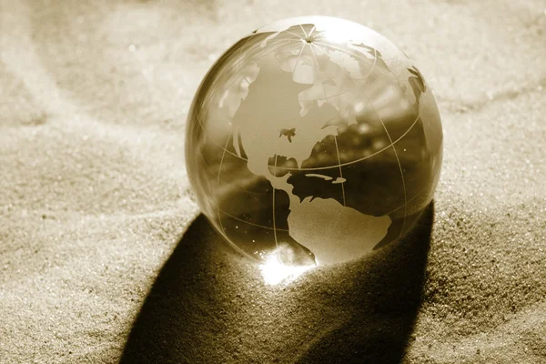 Глобус, экологическая ответственность — стоковое фото