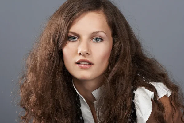 Portrait of the woman in studio — Stock Photo, Image