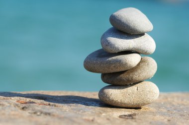 Stones combined in a pyramid, zen clipart