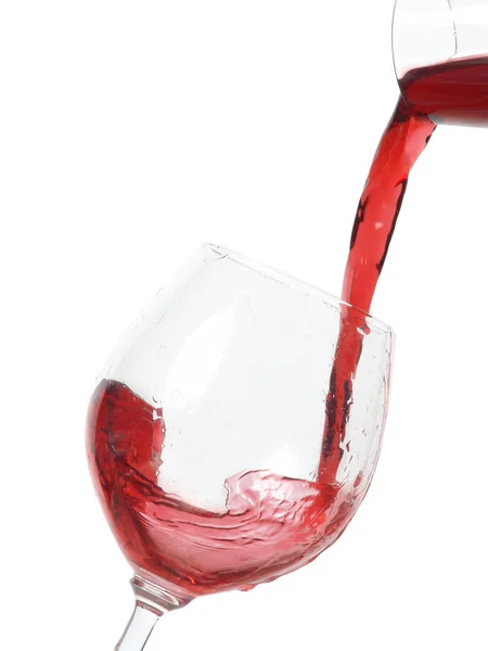 Вино наповнює келих — стокове фото