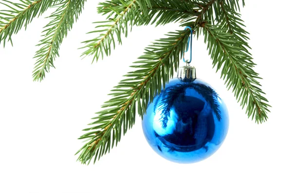 Голубые шарики, Рождество — стоковое фото