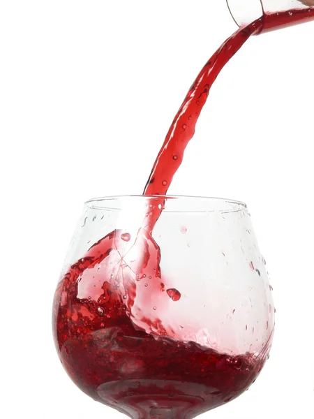 Κρασί γεμίζει ένα ποτήρι — Φωτογραφία Αρχείου