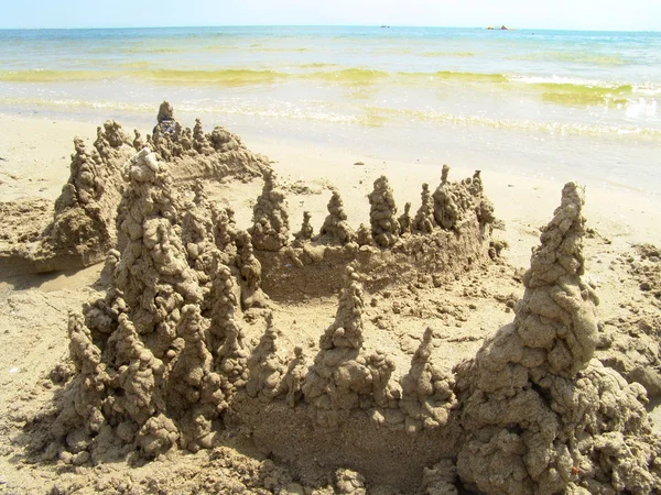 stock image Towers sand on sea coast