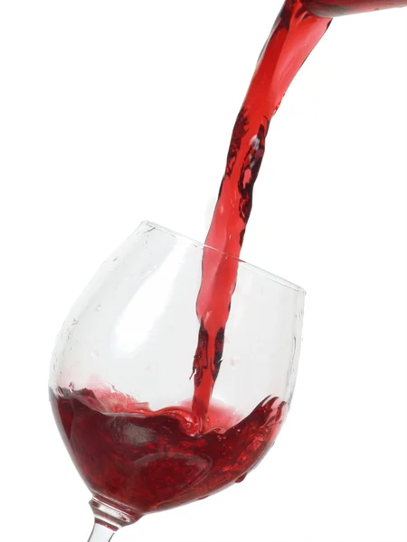 Κρασί γεμίζει ένα ποτήρι — Φωτογραφία Αρχείου