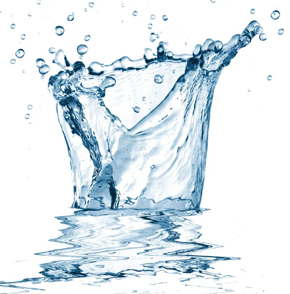 Splash of blue water on a white background — Stock Photo, Image