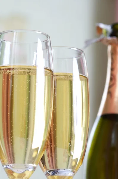 Champagne en glas — Stockfoto