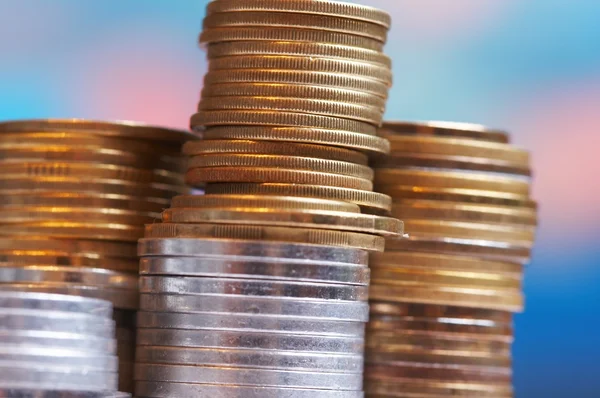 stock image Silver and gold coins