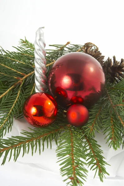 Red ball, christmas — Stock Photo, Image