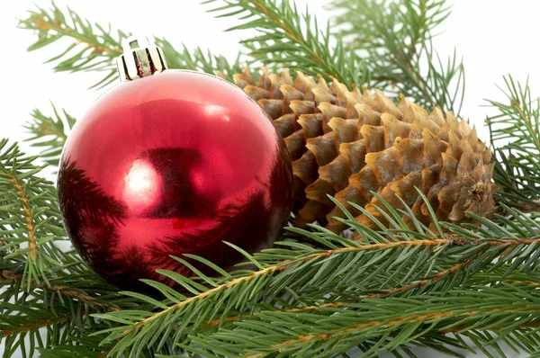 Red ball, christmas — Stock Photo, Image