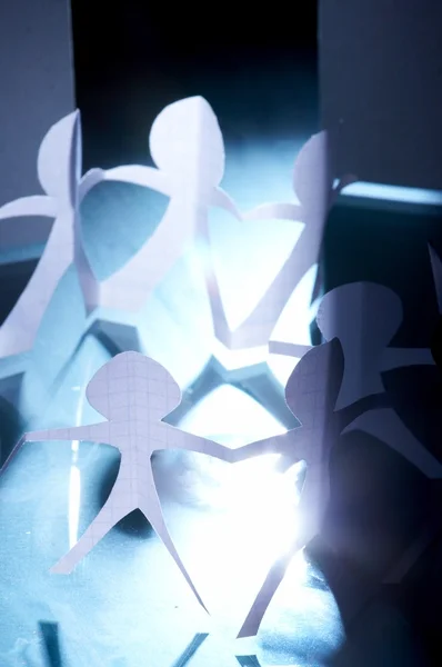 stock image Crowd of paper keeping for hands