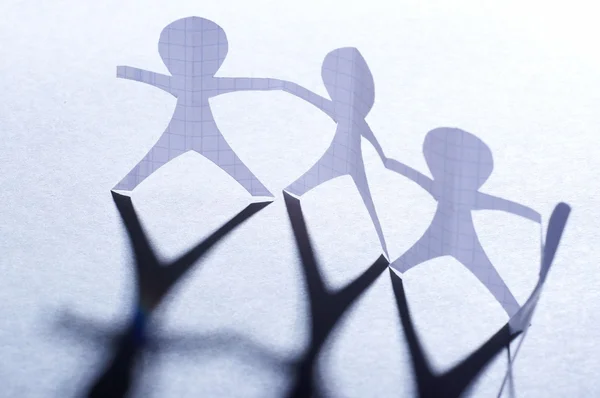 stock image Crowd of paper keeping for hands