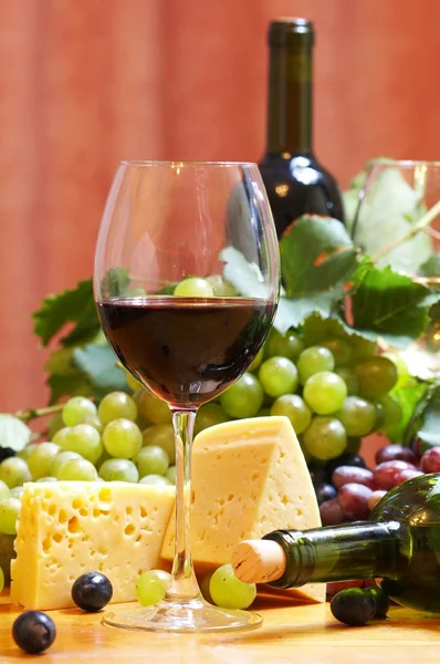 stock image Wine and Cheese still life