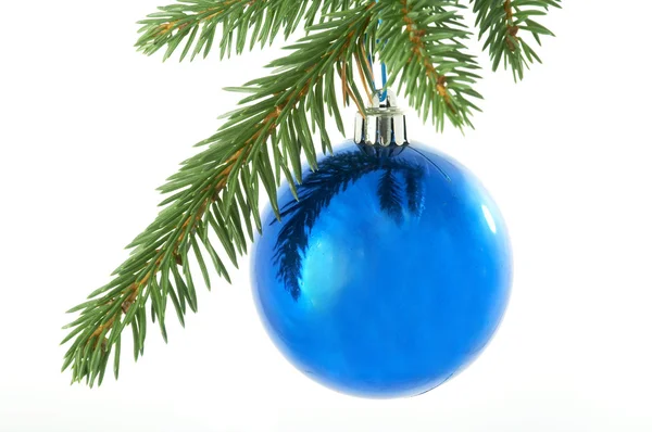 Блакитні кульки, Різдво — стокове фото