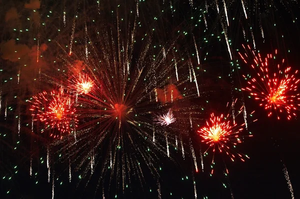 Fogos de artifício em honra do Dia da Independência — Fotografia de Stock