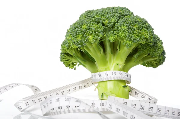 Misuratore dieta broccoli — Foto Stock