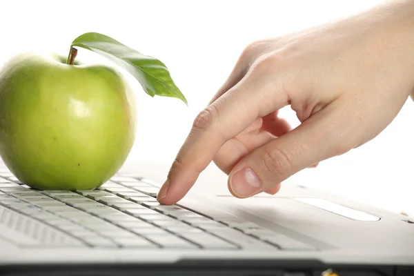 Stock image Apple, keyboard, hand