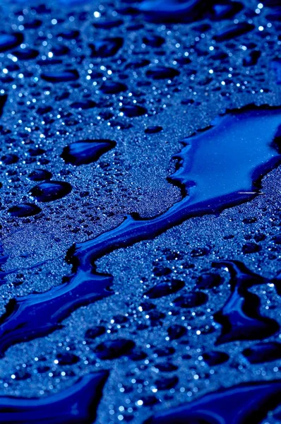 Drops on fresh asphalt, oil — Stock Photo, Image