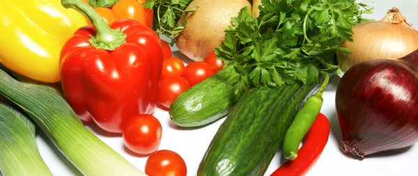 Fresh Vegetables, Fruits and other foodstuffs. — Stock Photo, Image