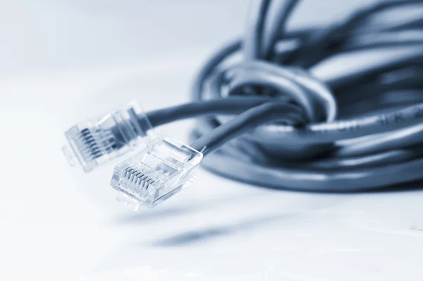 网络和修补程序的电缆 — 图库照片