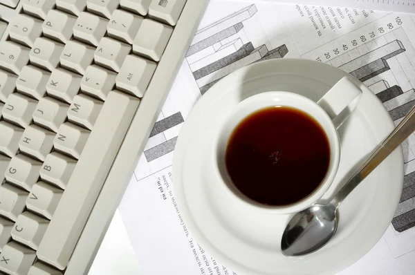 Kopje koffie op kantoor — Stockfoto