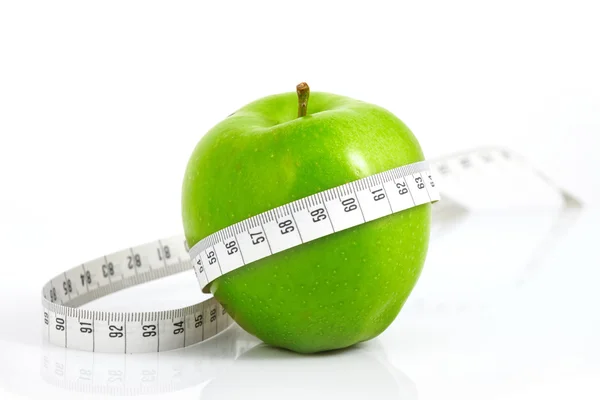 Manzanas verdes midieron el medidor, manzanas deportivas — Foto de Stock