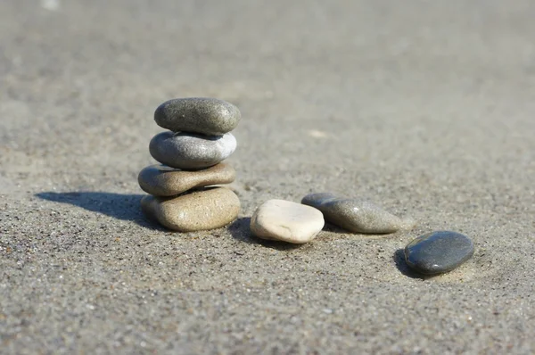 stock image Stones combined in a pyramid, zen