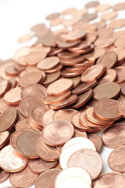 stock image Coins on white background