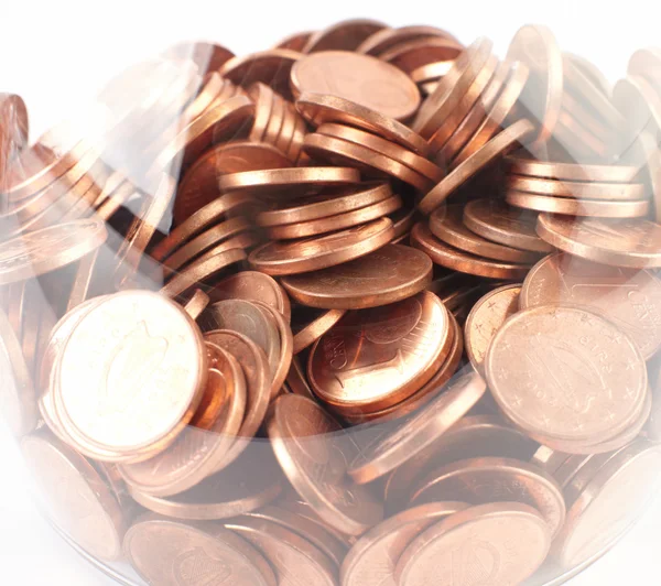 stock image Coins on white background