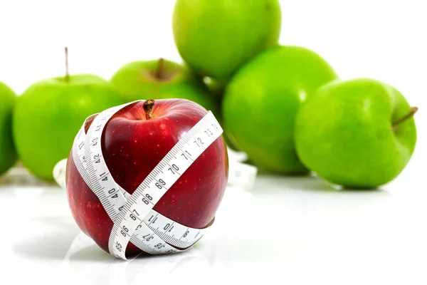 リンゴ測定メートル、スポーツりんご — 图库照片