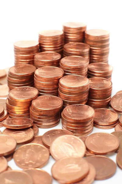 stock image Coins on white background