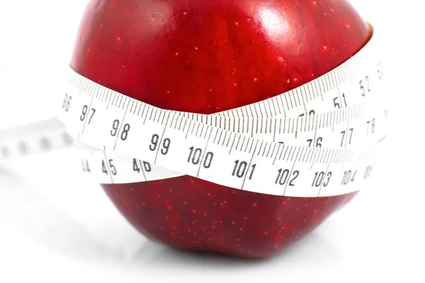 사과 측정 미터, 스포츠 사과 — 스톡 사진