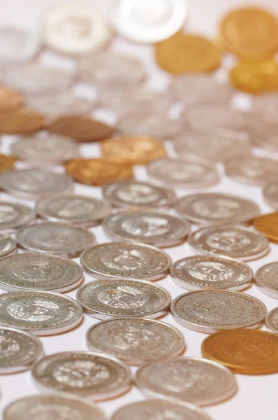 stock image Silver and gold coins