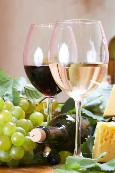 stock image Wine and Cheese still life