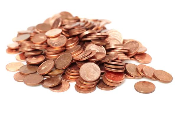 stock image Coins on white background