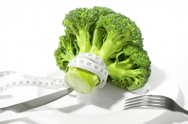 Medidor de dieta de brócolis — Fotografia de Stock
