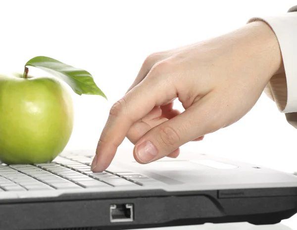 stock image Apple, keyboard, hand