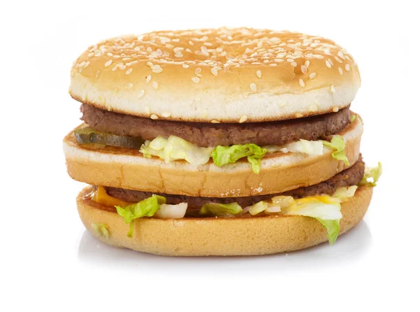 stock image Hamburger with cheese and lettuce