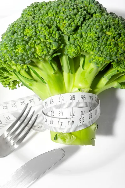 Misuratore dieta broccoli — Foto Stock