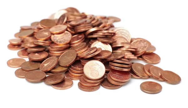 stock image Coins on white background