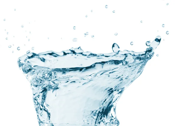 Splash of blue water on a white background — Stock Photo, Image