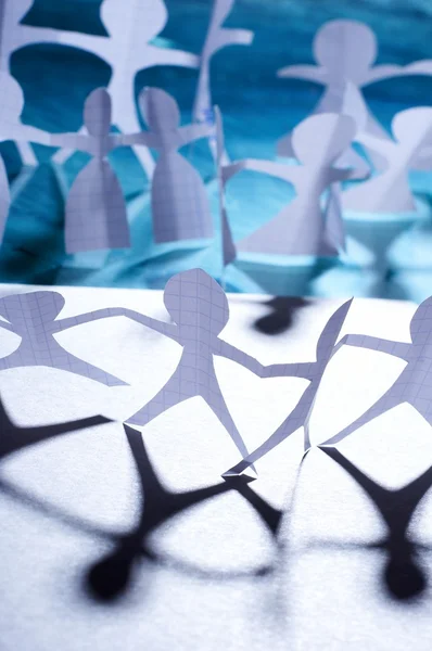 stock image Crowd of paper keeping for hands