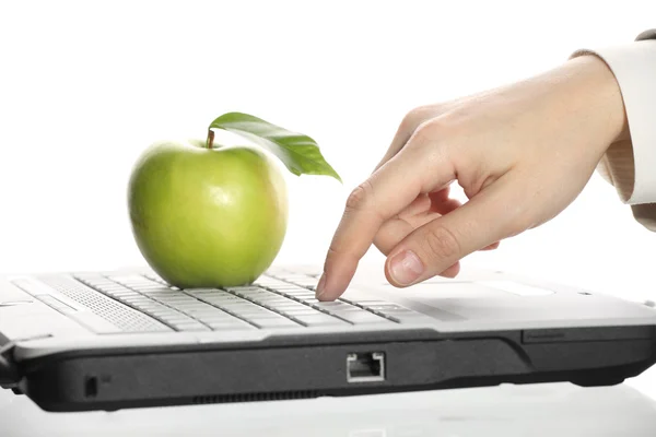 stock image Apple, keyboard, hand