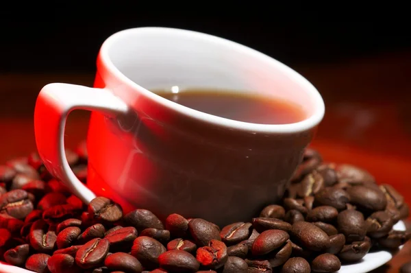 Röd hett kaffe — Stockfoto