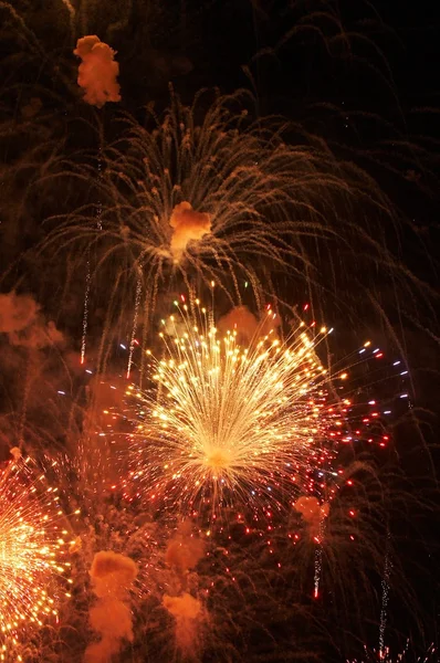 Fuegos artificiales en honor del Día de la Independencia — Foto de Stock